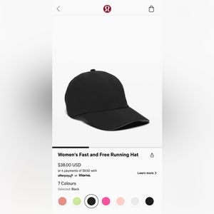 lululemon womens fast and free hat